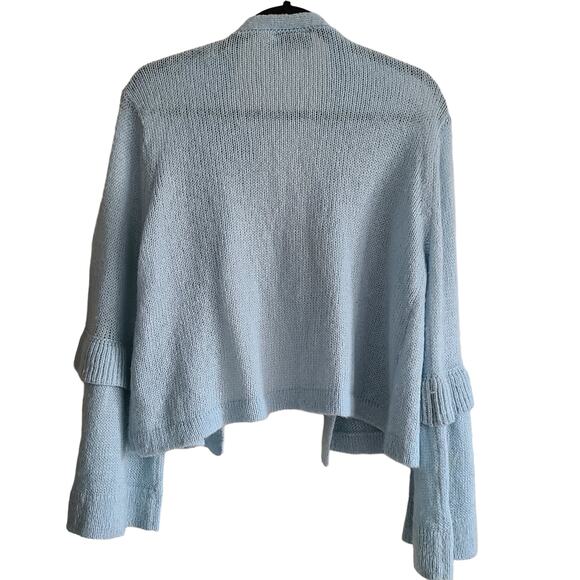 WOODEN SHIPS Paola Buendia‎ Open Front Bell Sleeve Cardigan Women's S/M - Picture 6 of 10